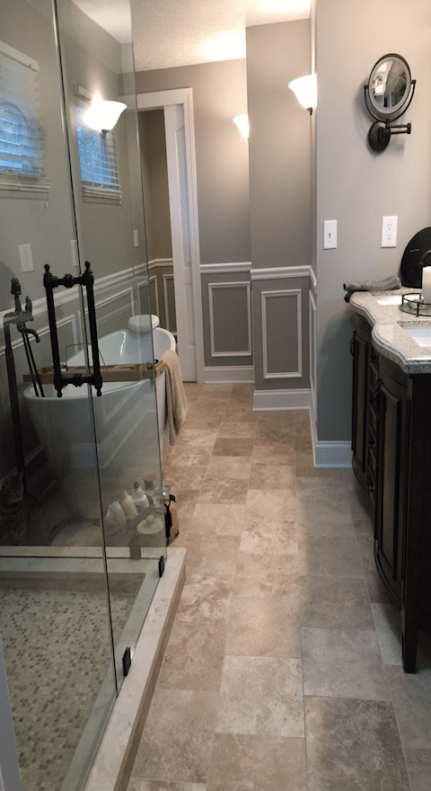 Residential Flooring & Shower projectResidential Flooring